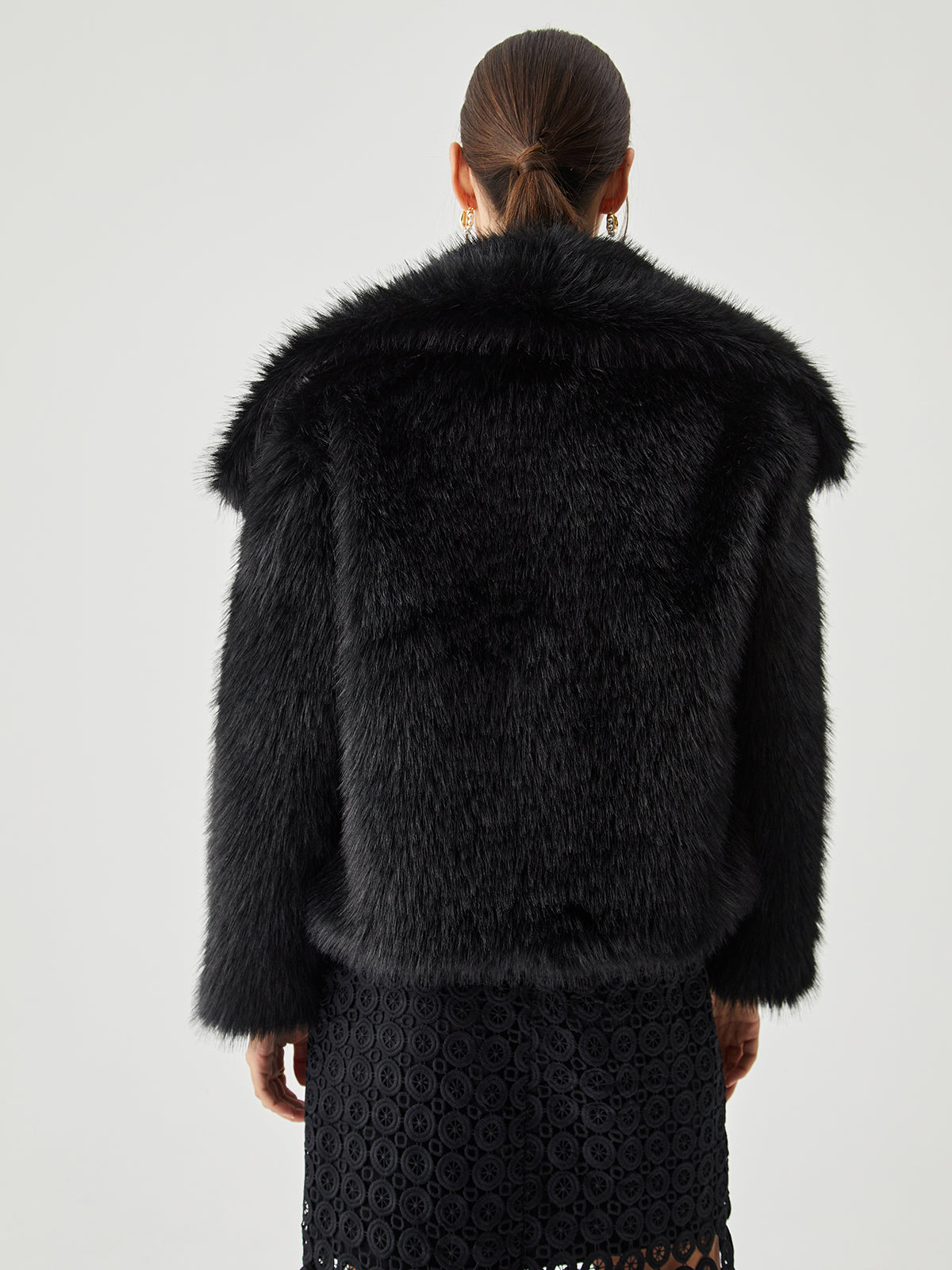 Elegant Fuzzy Faux Fur Coat