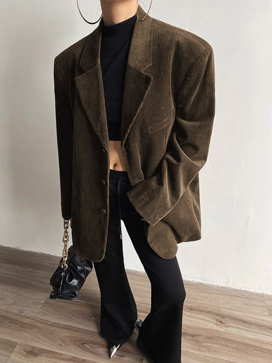 Single Breasted Corduroy Blazer