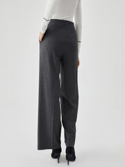 Pocket Pleated Straight Leg Dress Pants