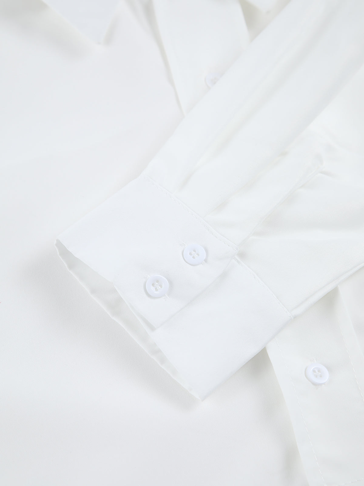 Asymmetrical Pocket Button Collar Crop Shirt