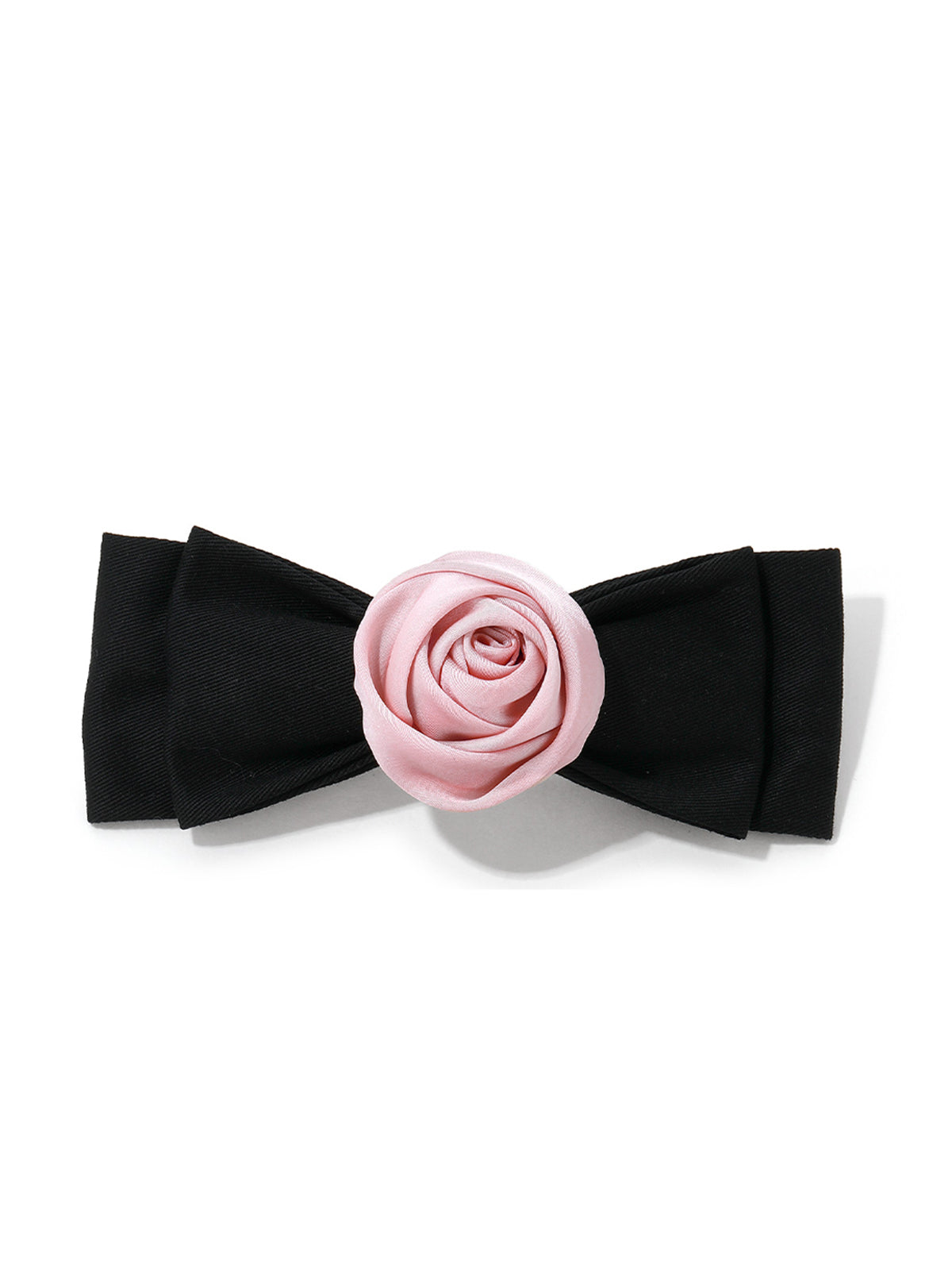 Rose Decor Bowknot Hair Clip