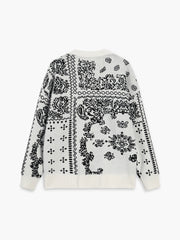 Jacquard Landscape Button Cardigan