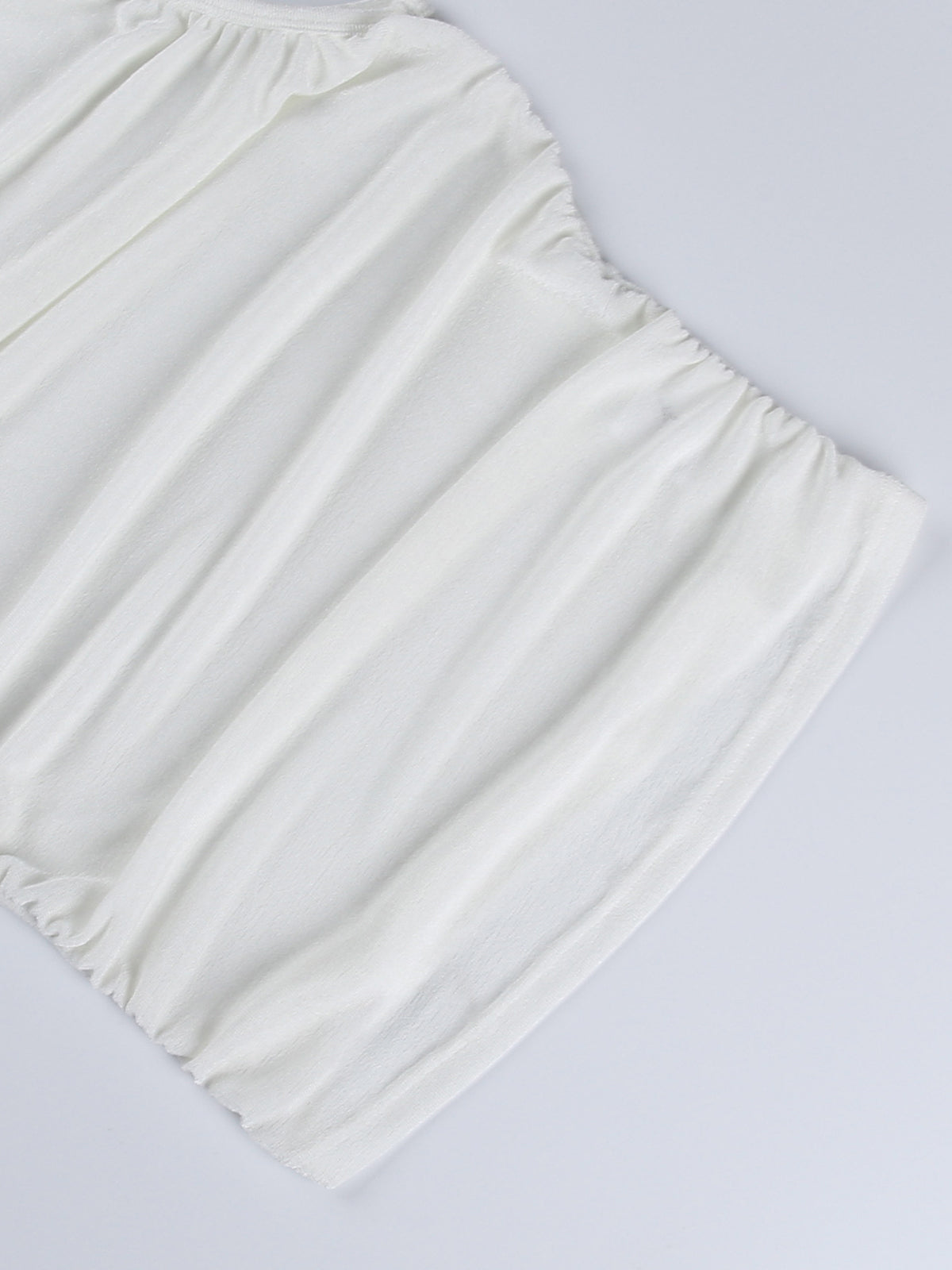 Draped High Neck Rose Decoration Tank Top