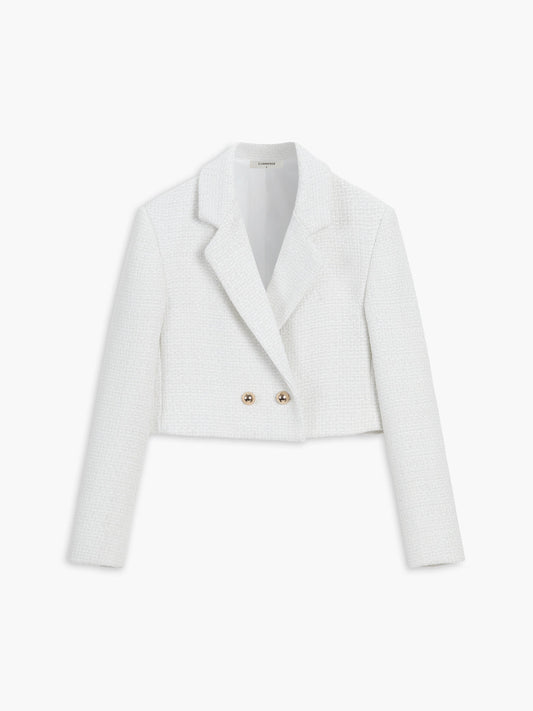 Vintage Double Breasted Cropped Blazer