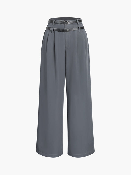 Belted Leisure Suit Pants