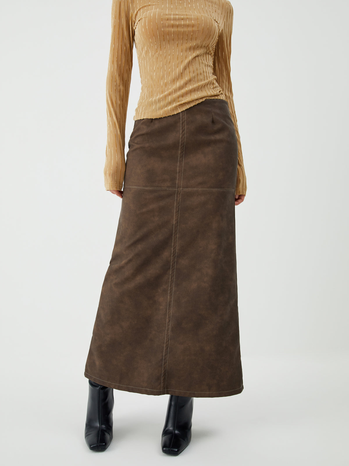 Maillard Washed Midi Skirt