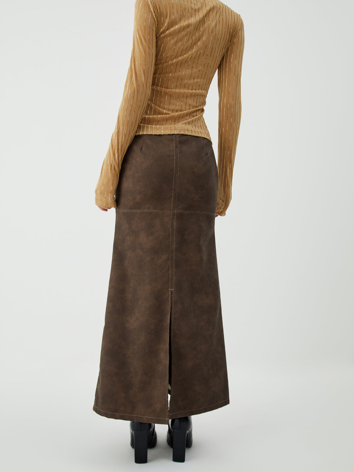 Maillard Washed Midi Skirt