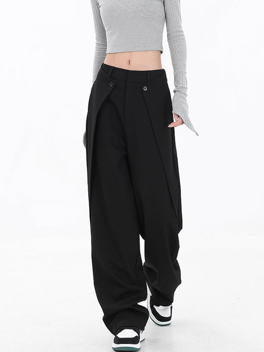 Solid Wide Leg Pants