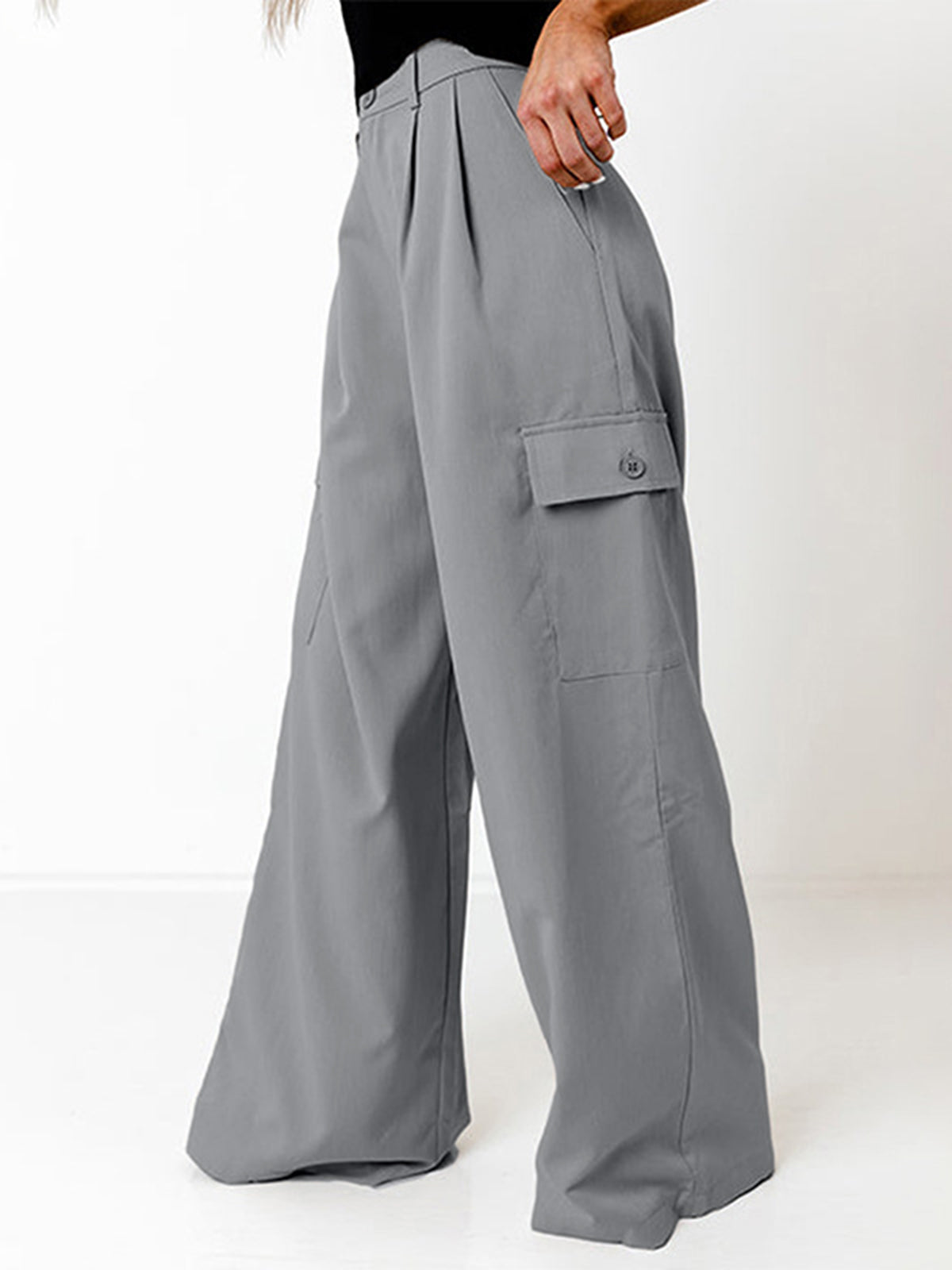 Large Pocket Wide Leg Pants