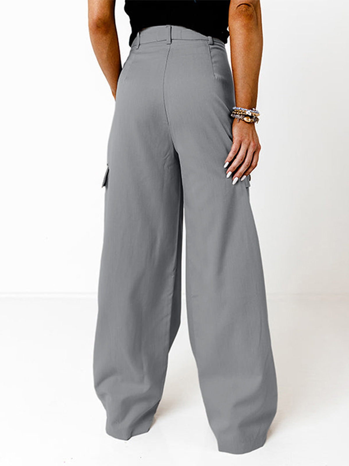 Large Pocket Wide Leg Pants