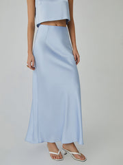 Minimalism Satin Maxi Skirt