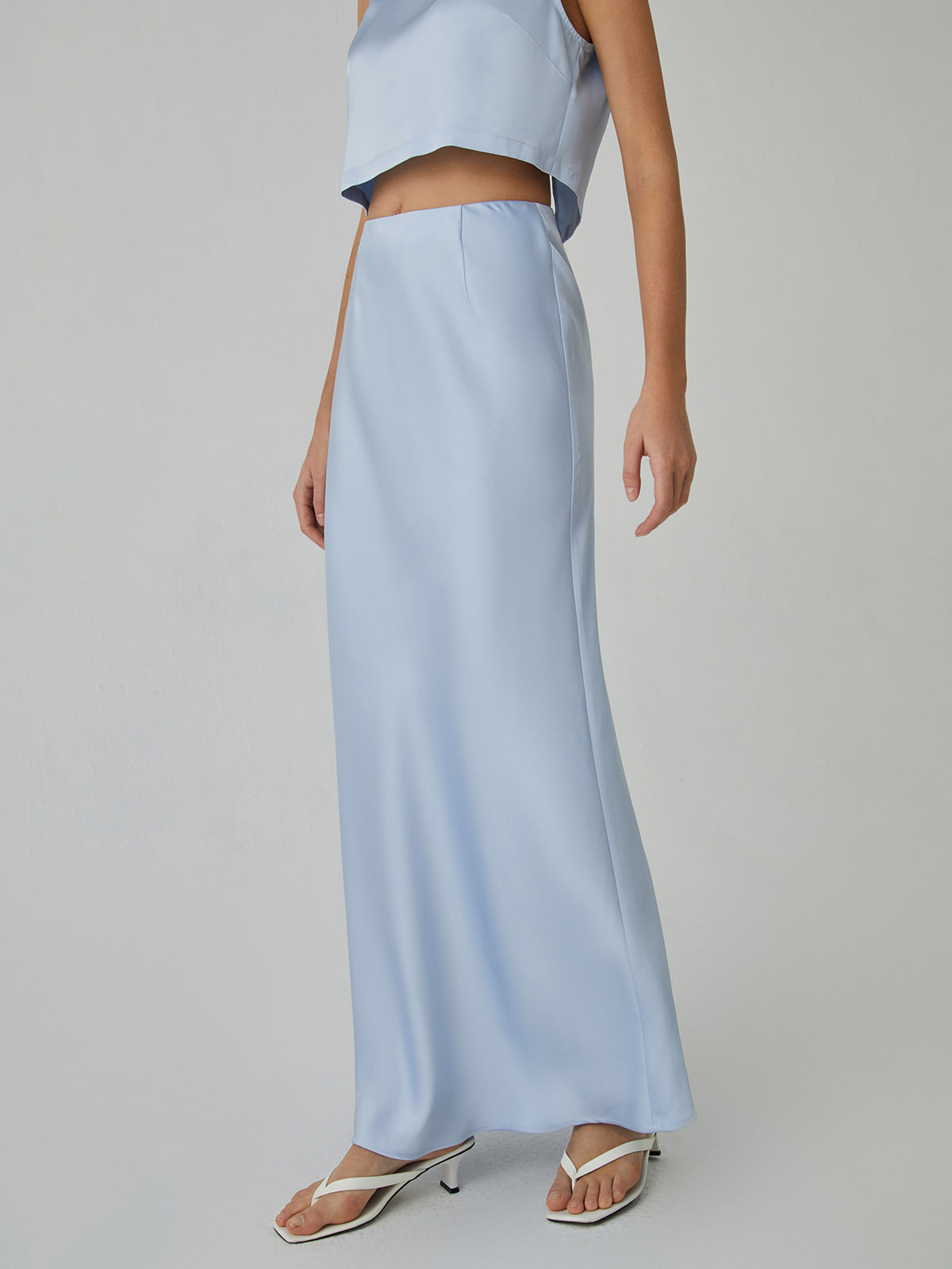 Minimalism Satin Maxi Skirt