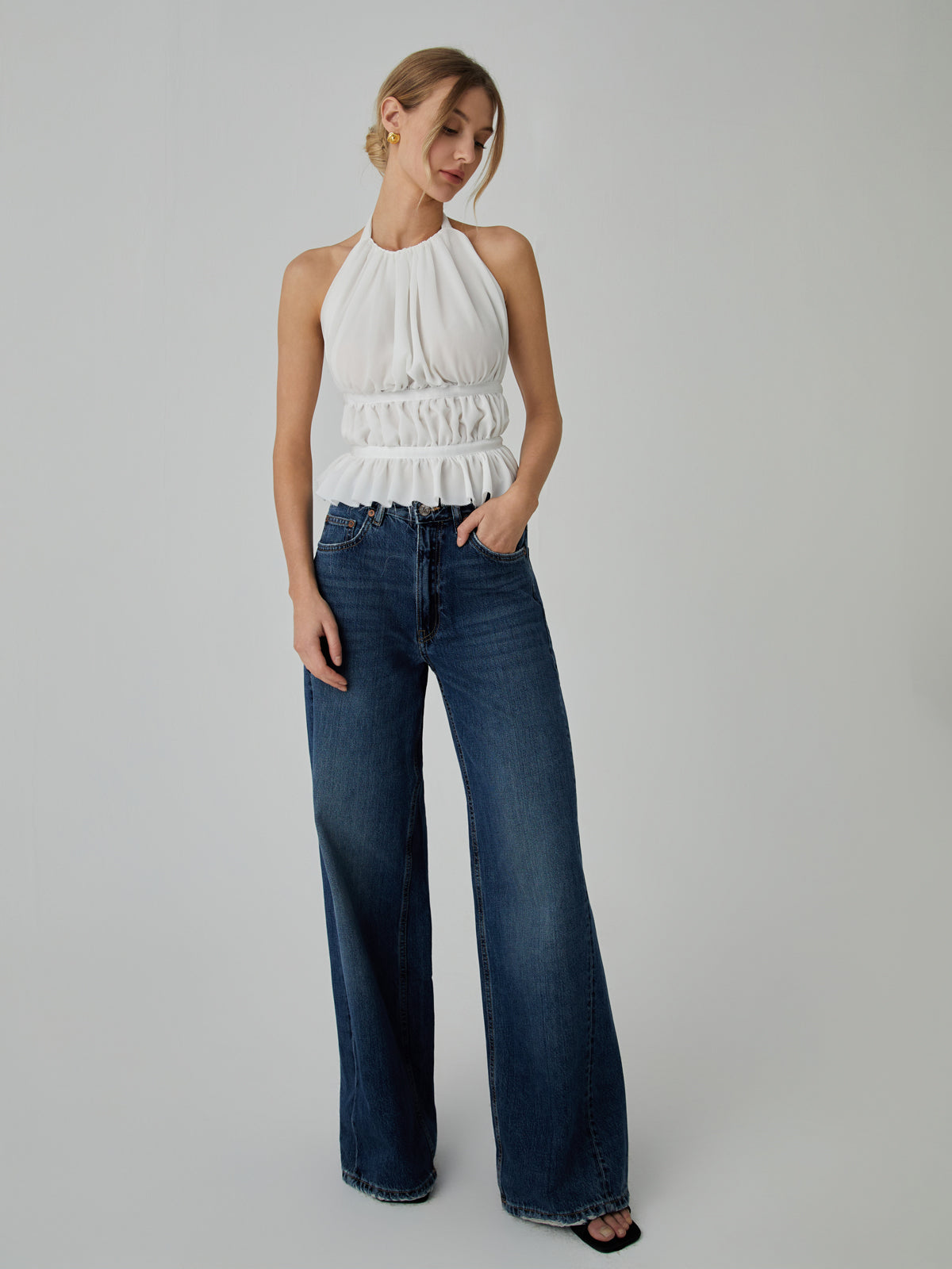 Backless Halter Tank Top