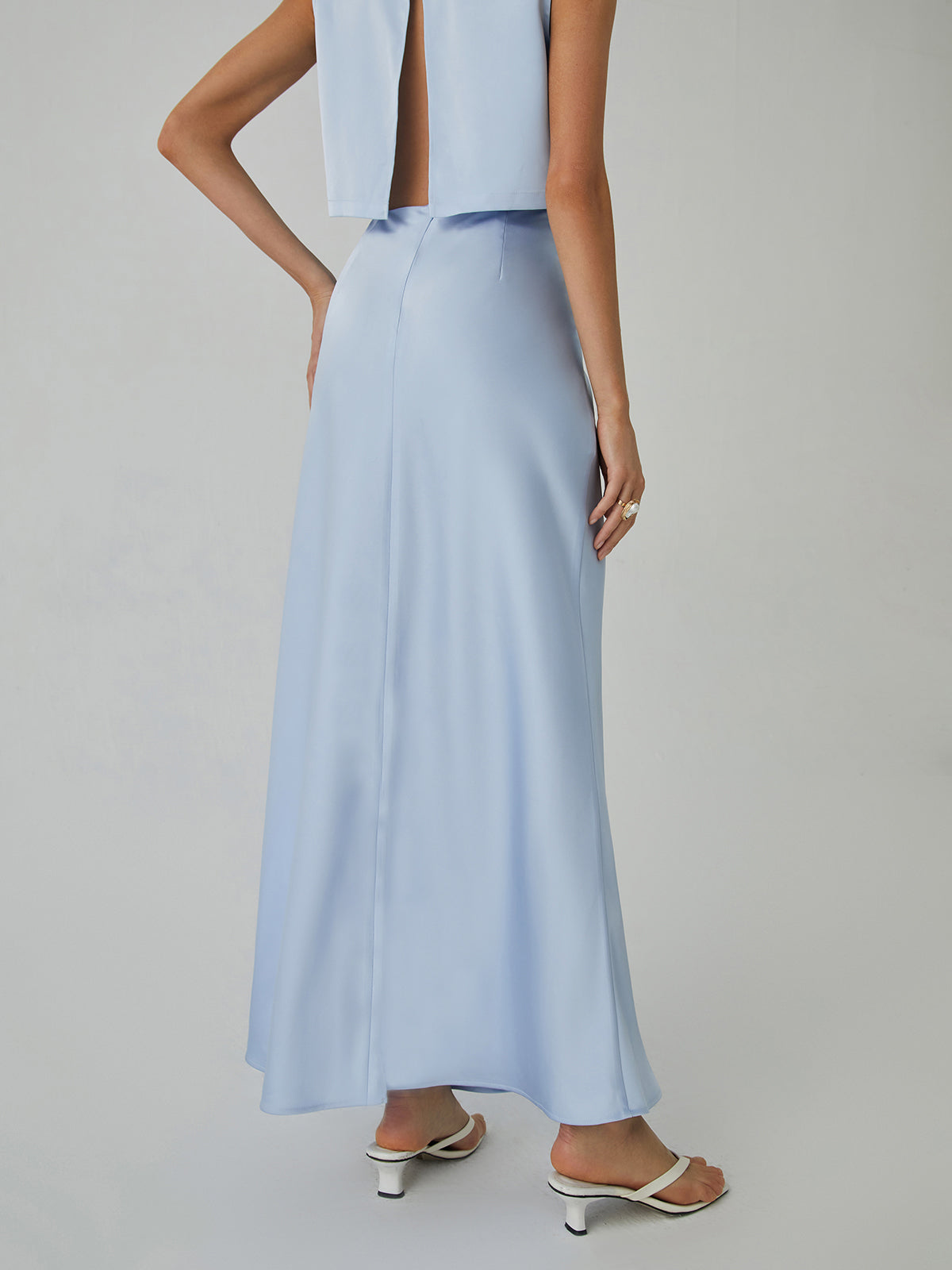 Minimalism Satin Maxi Skirt