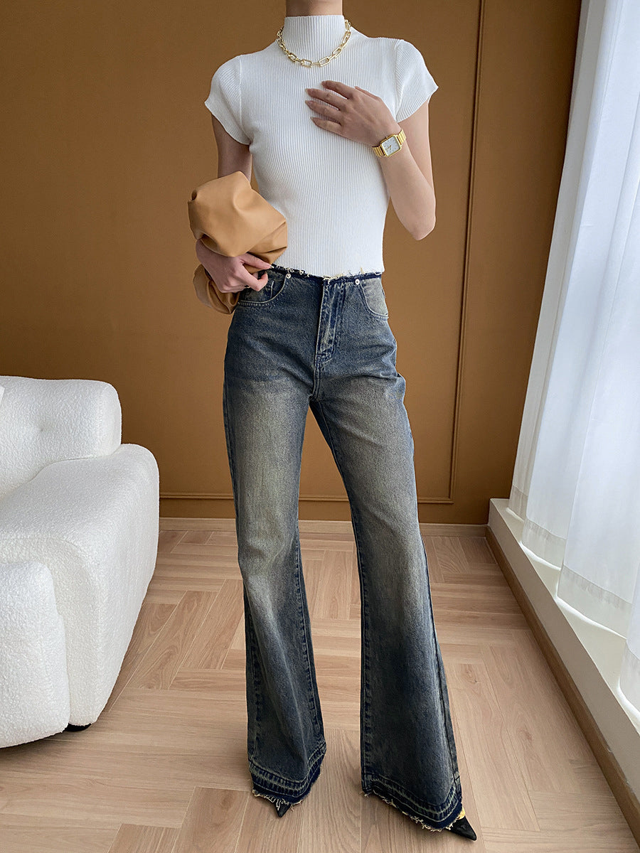 Vintage Denim Flare Jeans