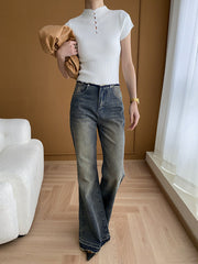 Vintage Denim Flare Jeans