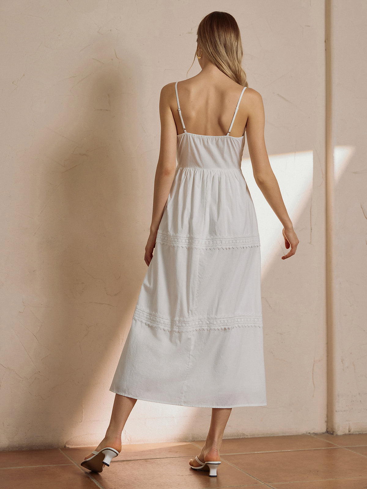 Pure Cotton Drawstring Long Dress