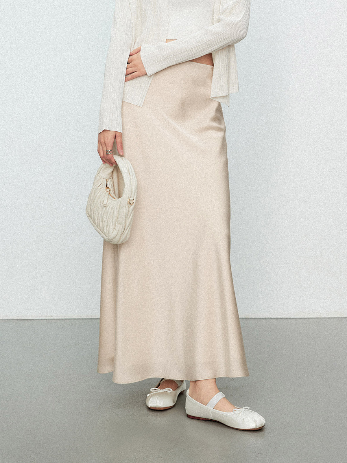 Elegant Stain Long Skirt