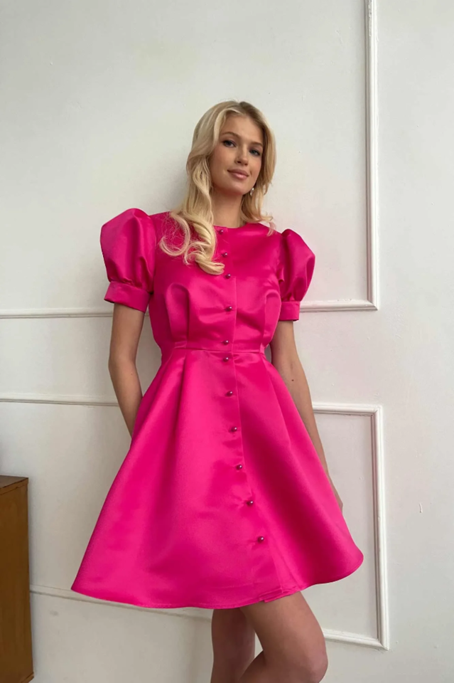 Button Front Midi Dress