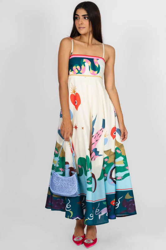 Seeker Folklore-Print Dress