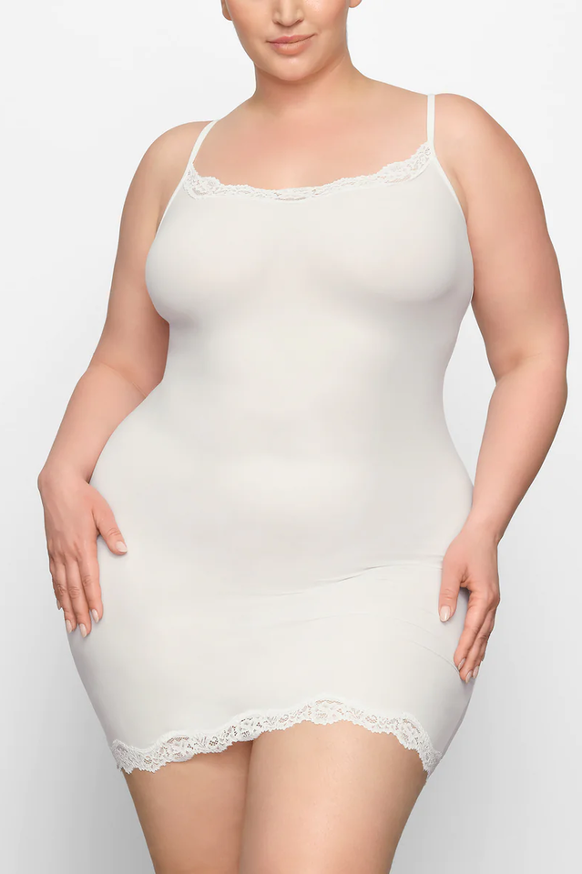 Fits Everybody Lace Trim Slip Dress