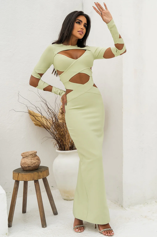 Messiah Cutout Maxi Bandage Dress