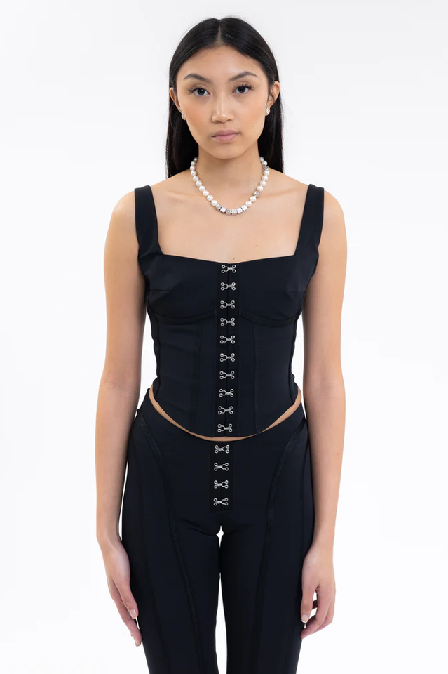 Black Lara Corset Top