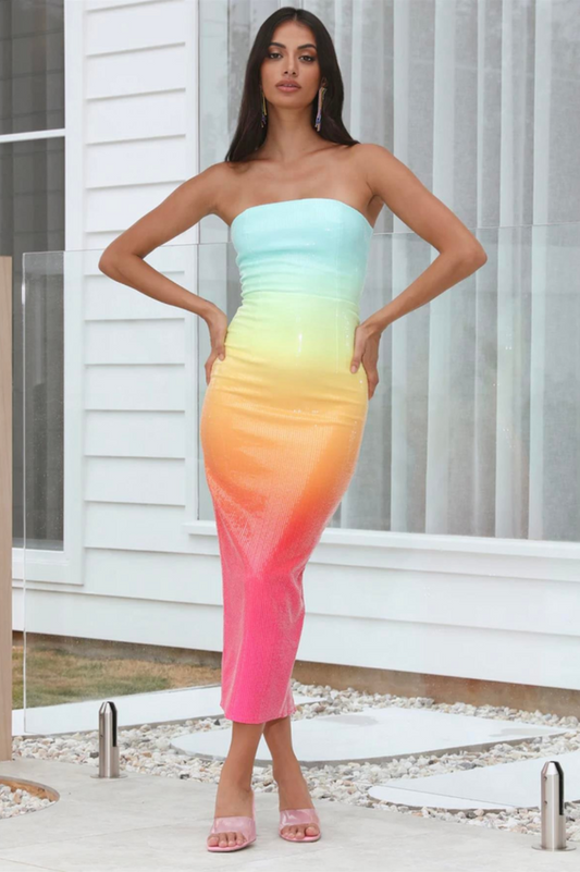 Regina Multicolored Sequin Bodycon Dress