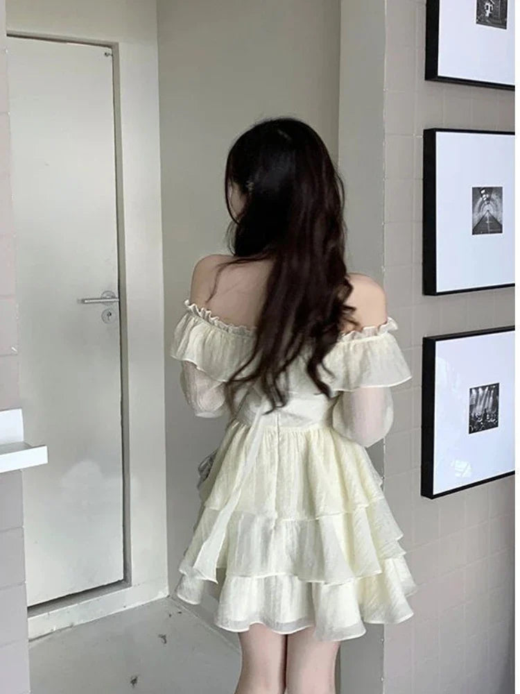 ruffled one piece dress