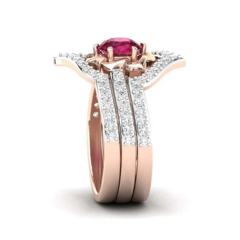 The Ruby Rose Inlaid Ring