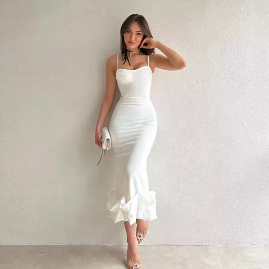 Sexy Sleeveless Backless Midi Dress