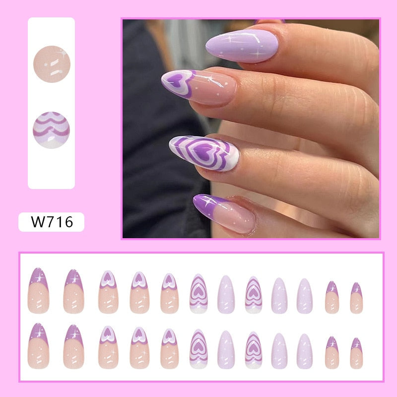 Simple French Wearable Fake Nails