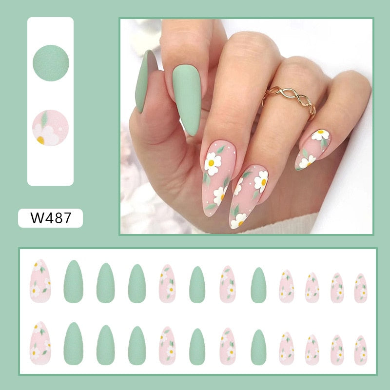 Simple French Wearable Fake Nails