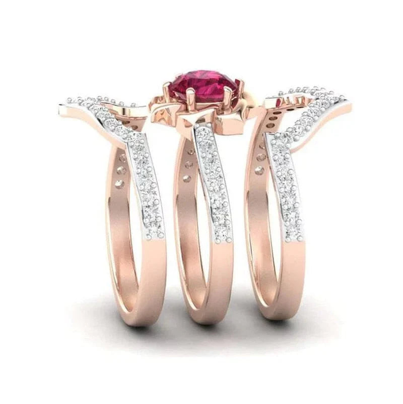 The Ruby Rose Inlaid Ring