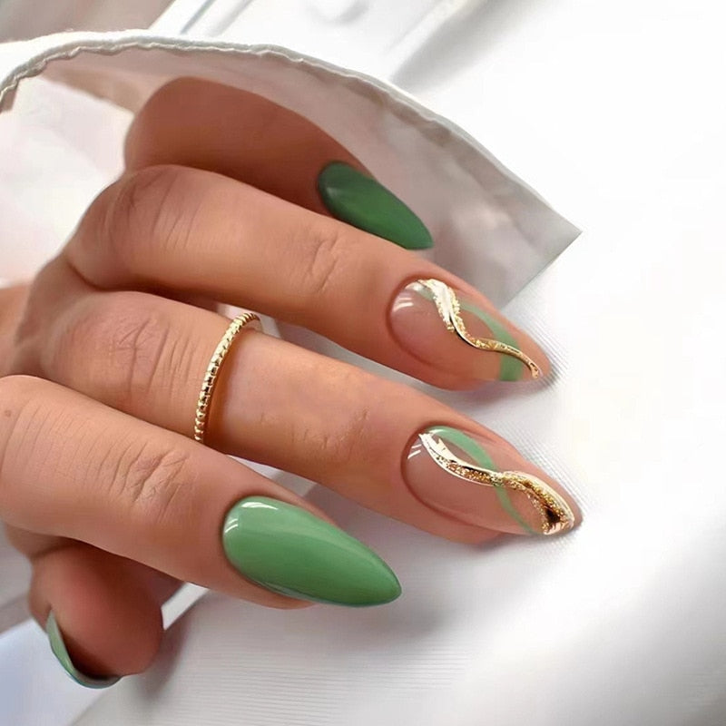 Simple French Wearable Fake Nails