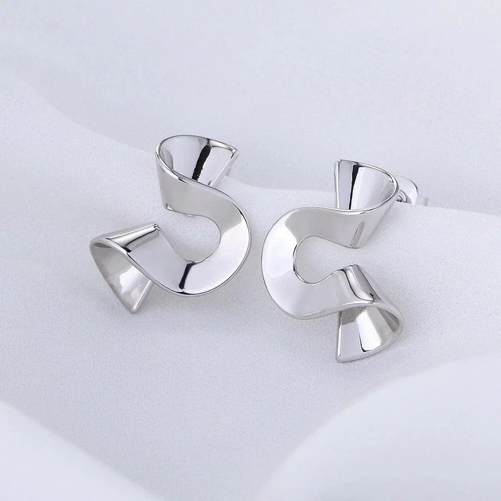 The Spiral Sterling Silver Earrings - Multiple Colors