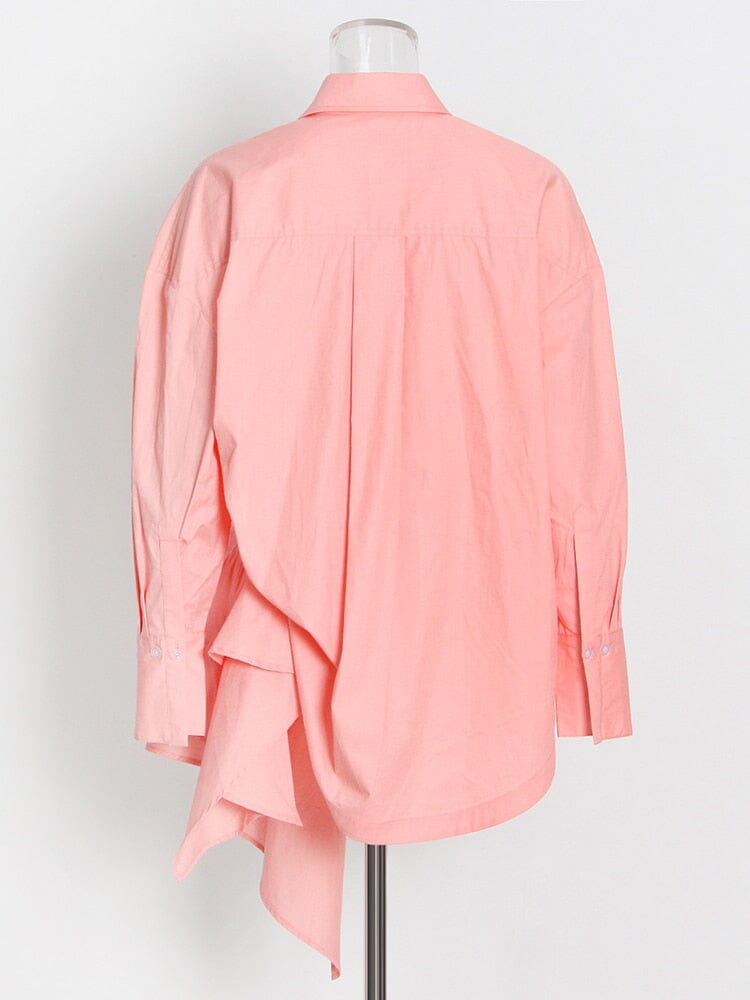 The Ashlyn Ruched Long Sleeve Blouse - Multiple Colors