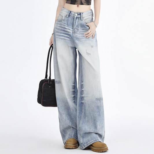 Vintage Blue Wash Baggy Boyfriend Jeans
