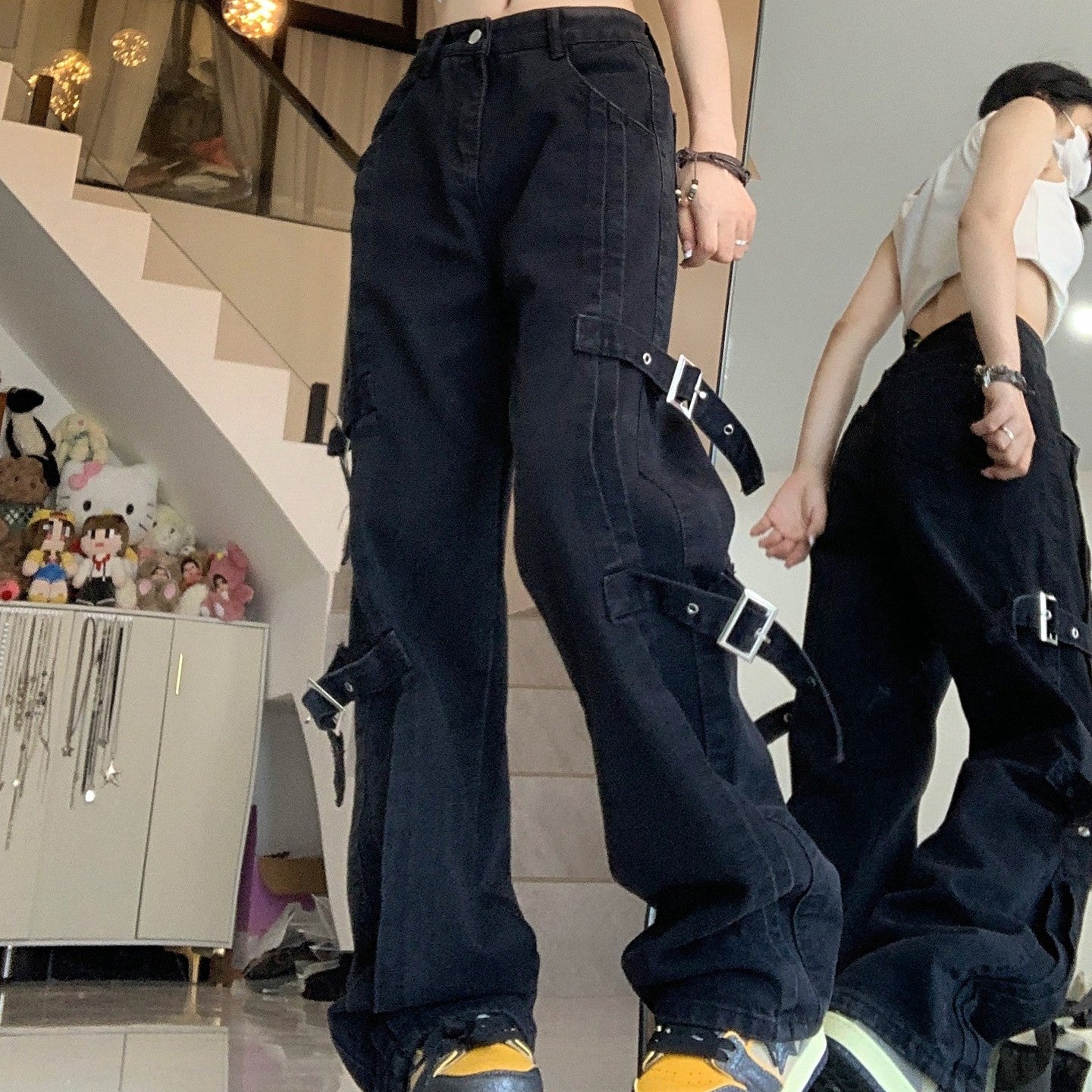 American Style Retro Cargo Jeans