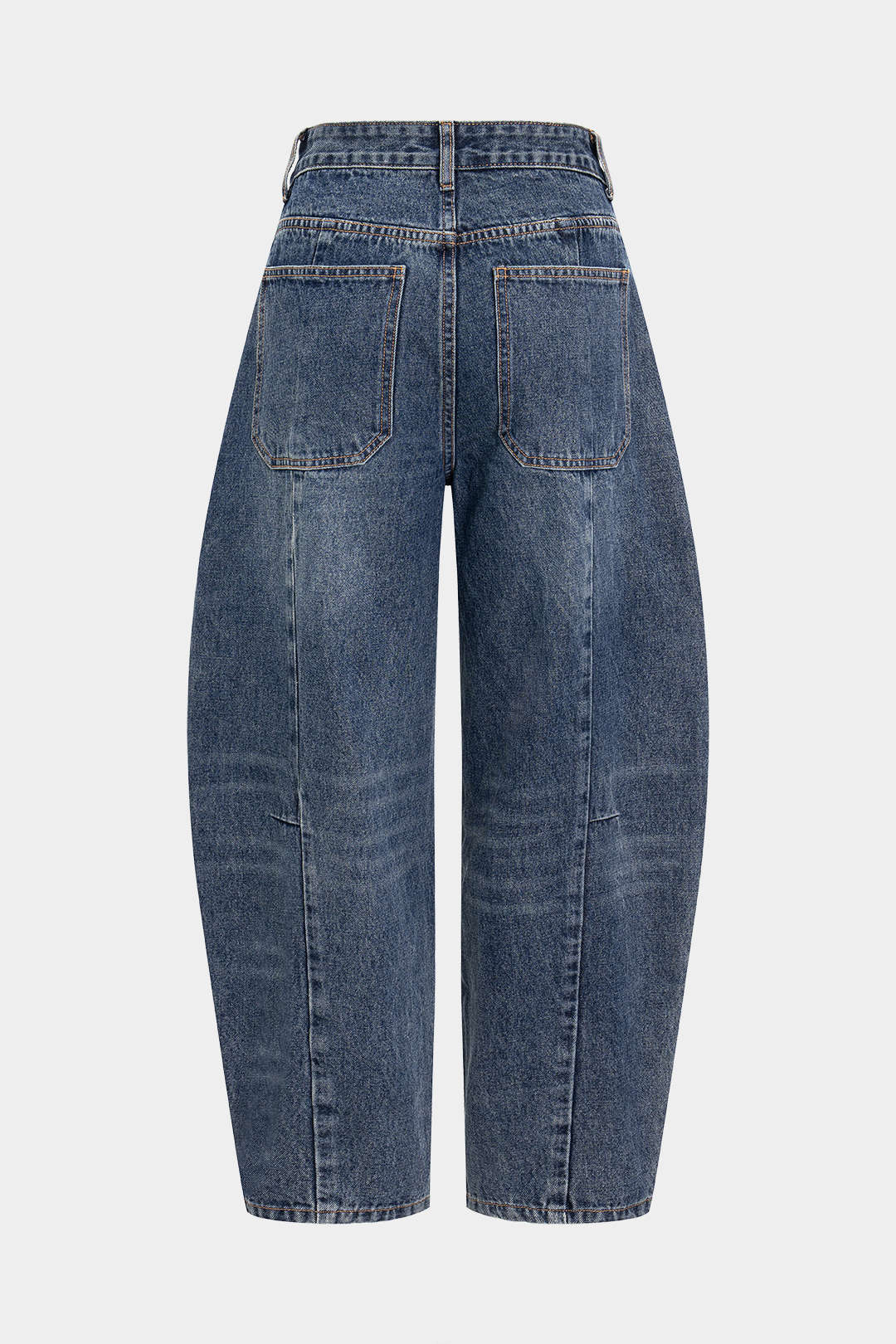 Denim Patchwork Barrel Jeans