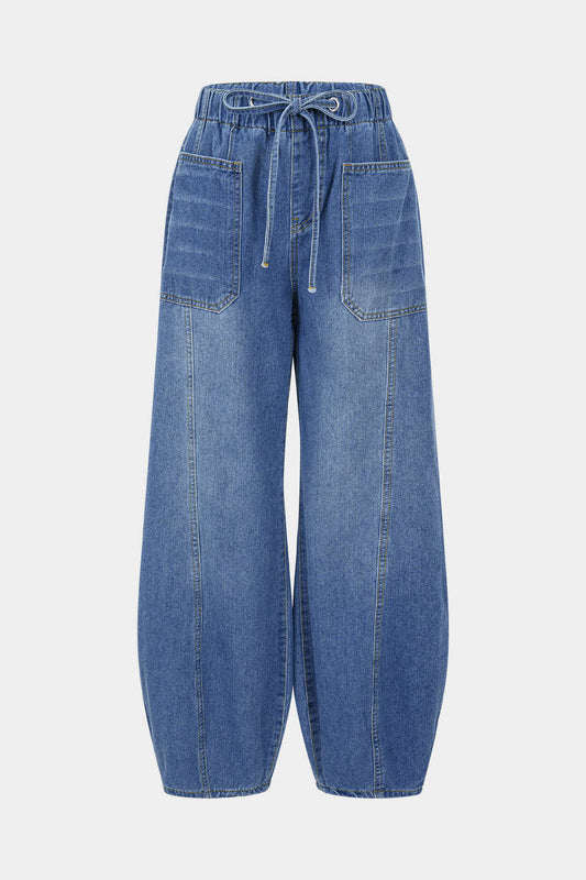 Denim Drawstring Jeans