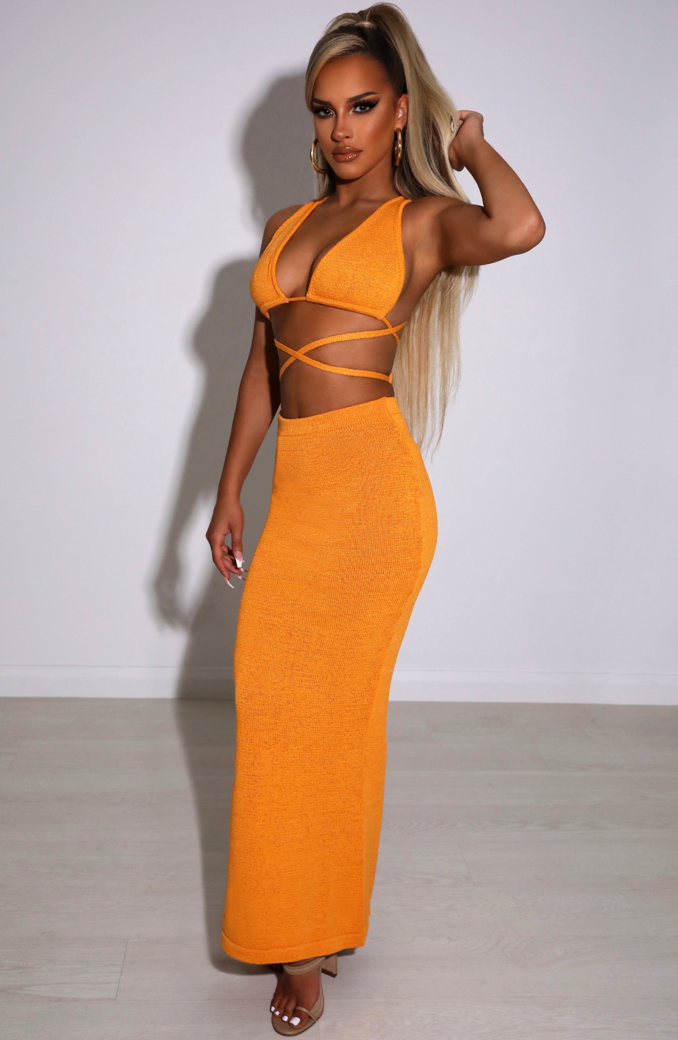 Alexa Maxi Skirt - Tangerine