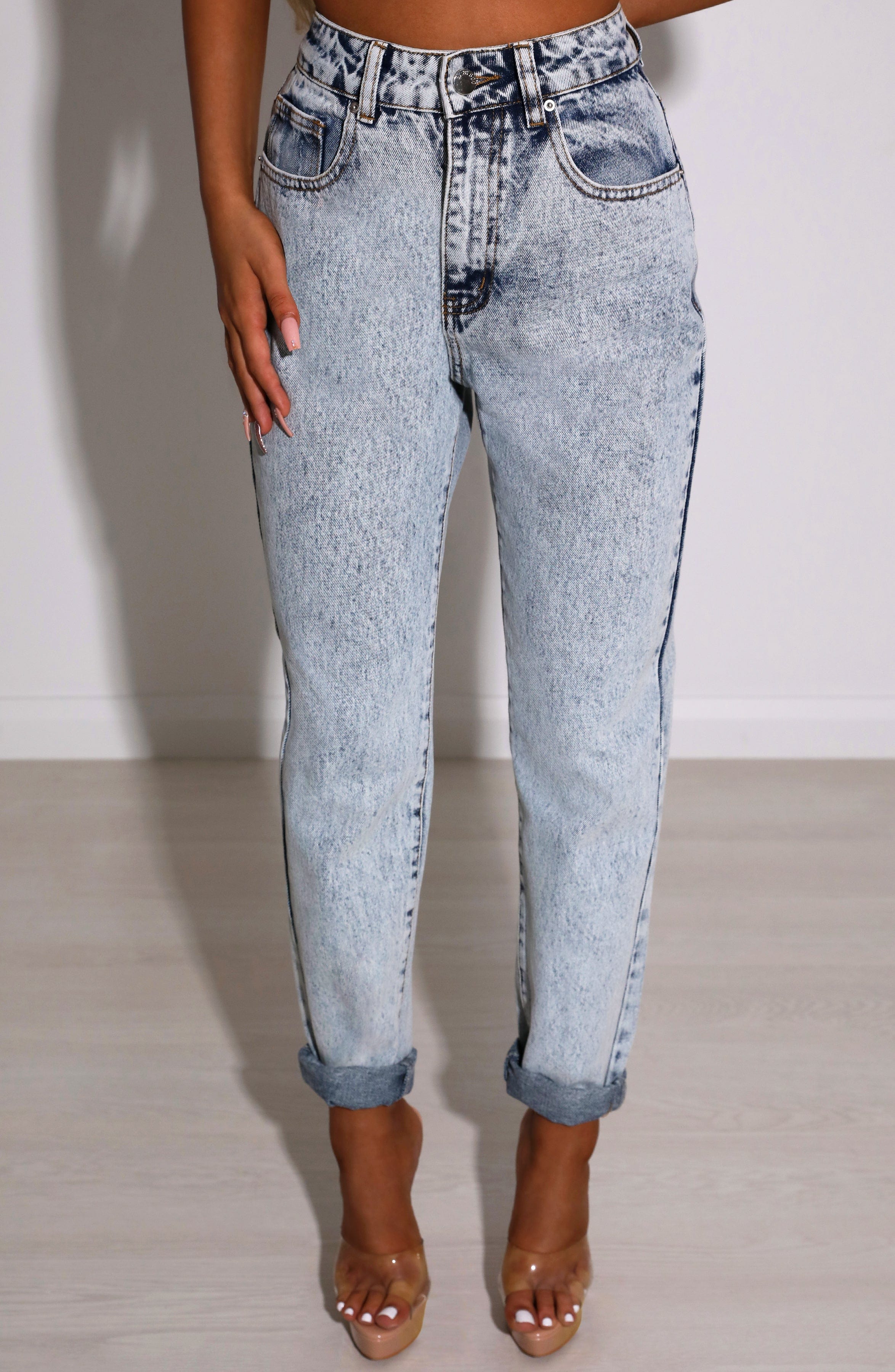 Ali Boyfriend Jeans - Acid Blue