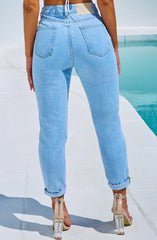 Ali Boyfriend Jeans - Light Blue