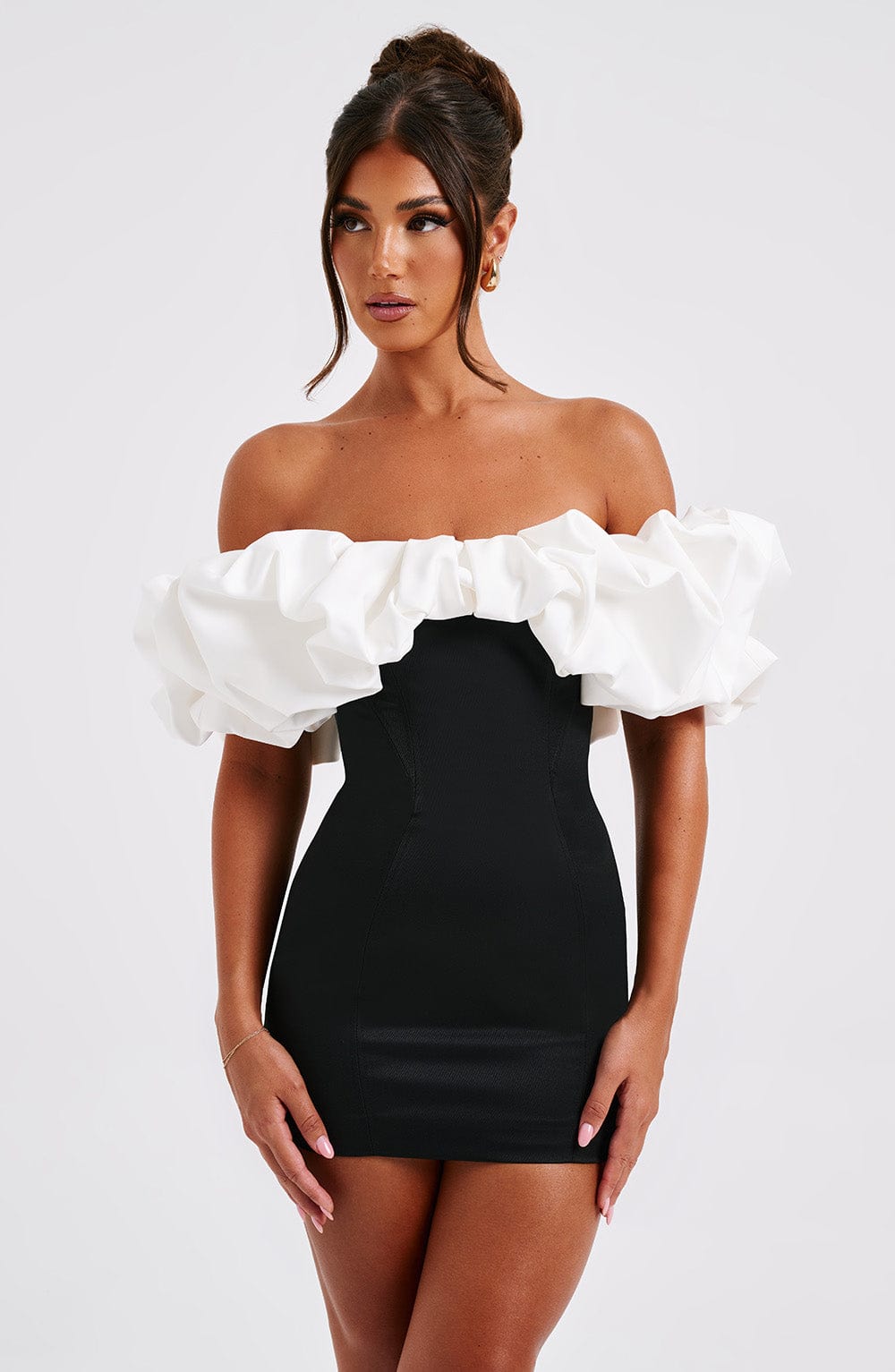 Allie Mini Dress - Black/White