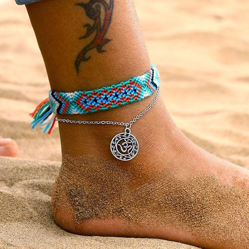 Aqua Artisan Wave Anklet Handmade