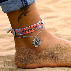 Aqua Artisan Wave Anklet Handmade