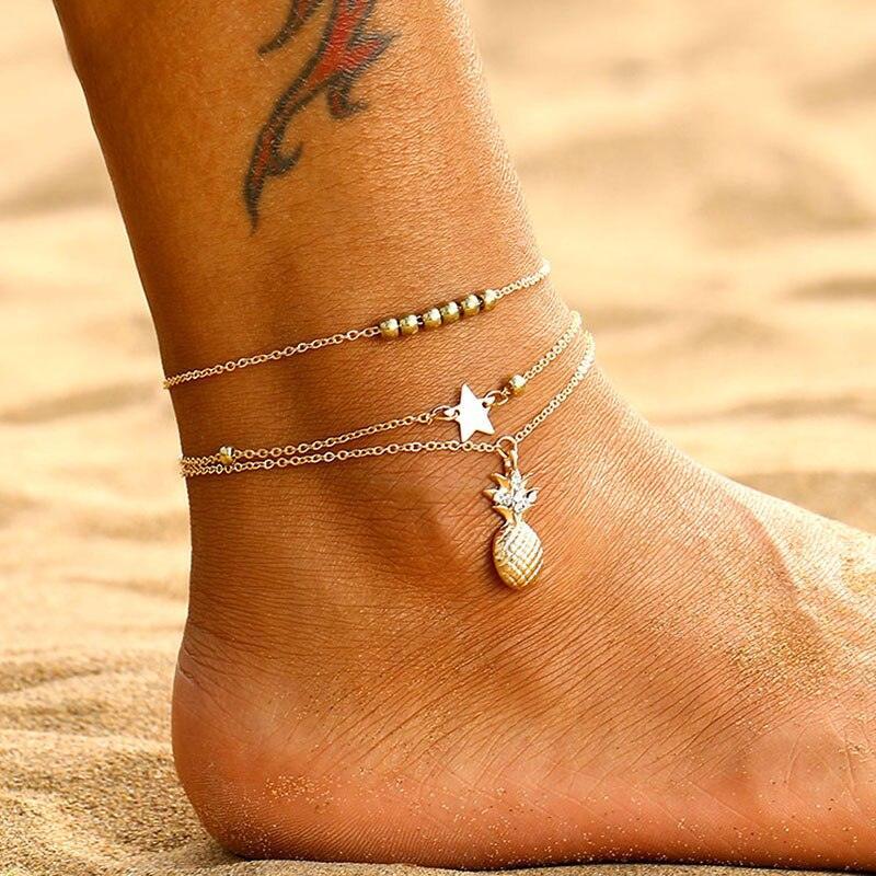 Aqua Artisan Wave Anklet Handmade