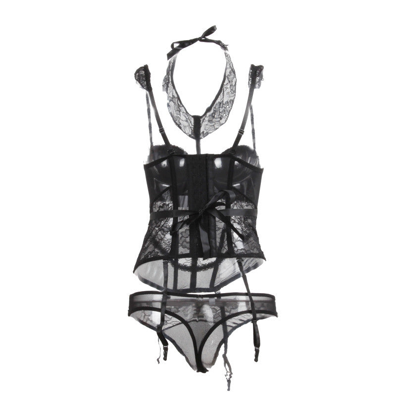 Sensuelle Dentelle: Shapewear Vest Erotic Suit with Lace Details.