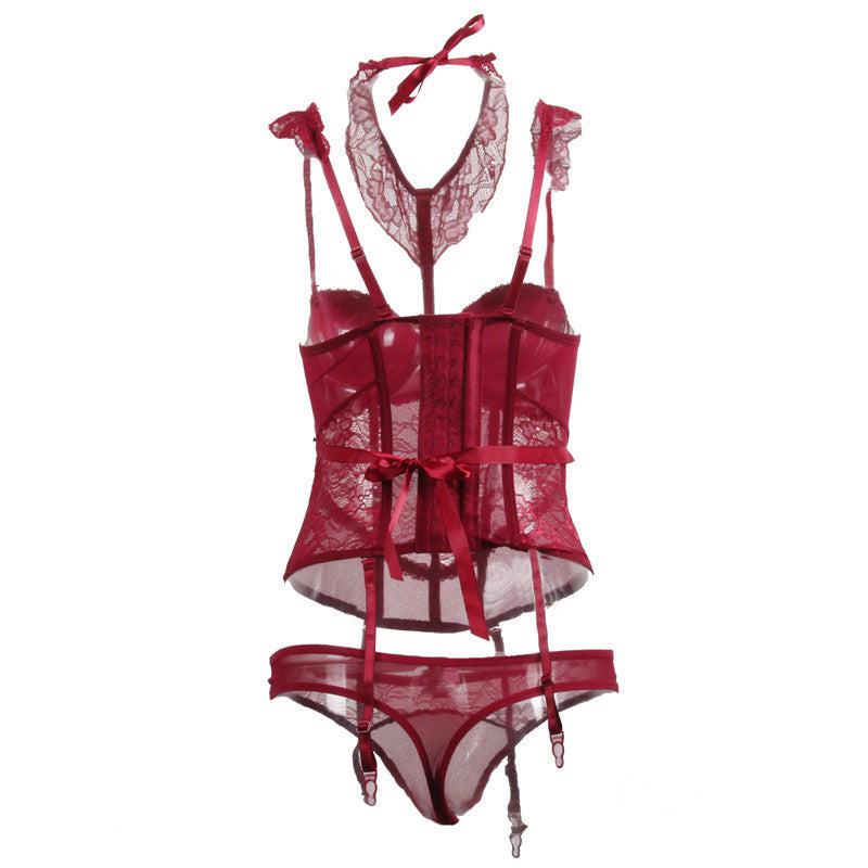 Sensuelle Dentelle: Shapewear Vest Erotic Suit with Lace Details.